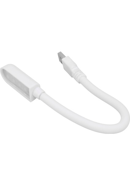 USB ile Çalışan Gece Lambası 8led 360 Derece Bükülebilir Lamba Orijinallik Okuma Lambası Ev Oturma Odası Içinbeyaz (Yurt Dışından)