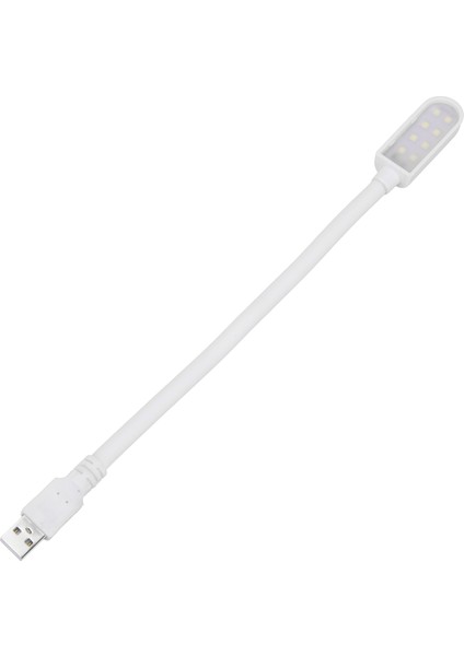 USB ile Çalışan Gece Lambası 8led 360 Derece Bükülebilir Lamba Orijinallik Okuma Lambası Ev Oturma Odası Içinbeyaz (Yurt Dışından)