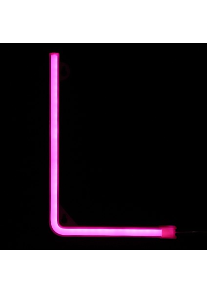 L Harfi Şekilli LED Neon Işık Duvar Tabelası Dekoratif Işık Düğün Partisi Dekoru Pembe (Yurt Dışından)