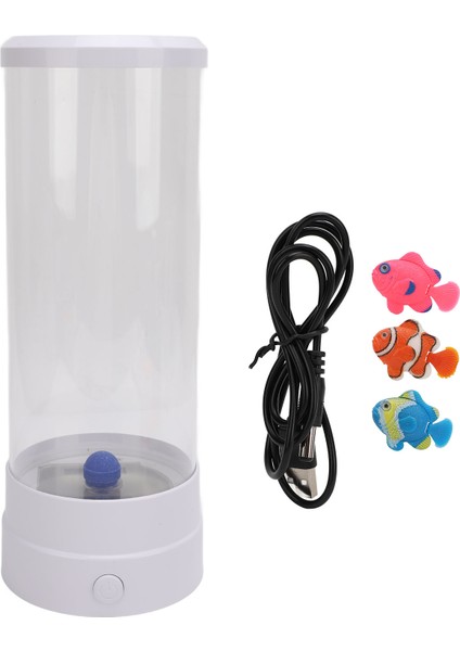 Balon Balıkçılık Lambası LED 8 Renk Düşük Gürültülü Dekoratif Akvaryum Duyusal Işık Hediye 5V Beyaz (Yurt Dışından)