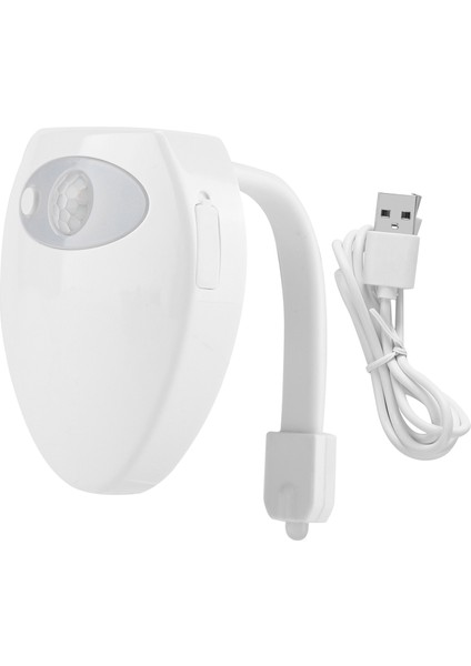 Mini Tuvalet Lambası USB Şarjlı Gövde Indüksiyon Gece Lambası Hareket Sensörlü Banyo Aksesuarı (Yurt Dışından)