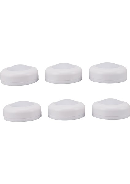 6 Adet Uzaktan Kumandalı LED Puck Işıkları Kısılabilir Dairesel Lamba Dolap Altı Dolap Tezgah Aydınlatması Beyaz (Yurt Dışından)
