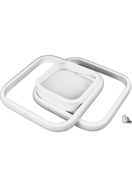 LED Tavan Lambası 24W Modern Dikdörtgen 3000K Alüminyum Gömme Montajlı Aydınlatma Armatürü Sıcak Aydınlatma 110‑265V Yatak Odası Mutfak Oturma Odası Beyaz (Yurt Dışından)