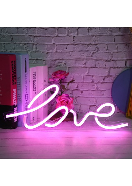 Aşk Şekilli Şeffaf Panel Neon Işıklar USB LED Işık Oda Dekoru Için (Yurt Dışından) modelleri