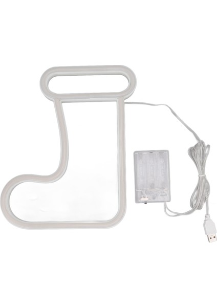 Noel Neon Işık LED Noel Botu Neon Işık Pil ile Çalışan USB Şarjlı Duvar Dekor Işığı Parti Dekorasyonu Için (Yurt Dışından)