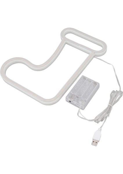 Noel Neon Işık LED Noel Botu Neon Işık Pil ile Çalışan USB Şarjlı Duvar Dekor Işığı Parti Dekorasyonu Için (Yurt Dışından)