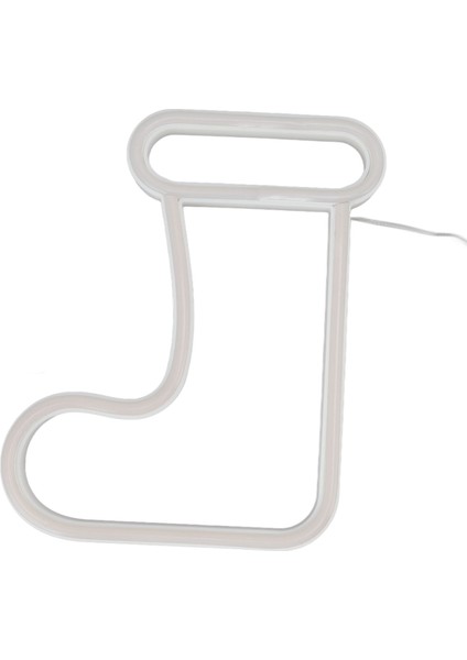 Noel Neon Işık LED Noel Botu Neon Işık Pil ile Çalışan USB Şarjlı Duvar Dekor Işığı Parti Dekorasyonu Için (Yurt Dışından)