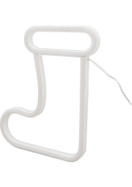 Noel Neon Işık LED Noel Botu Neon Işık Pil ile Çalışan USB Şarjlı Duvar Dekor Işığı Parti Dekorasyonu Için (Yurt Dışından)