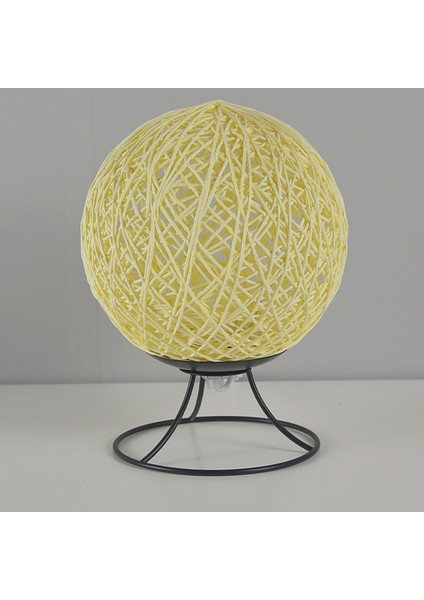LED Başucu Lambası 3W Dekoratif Içi Boş Rattan Top USB Gece Lambası Metal Tabanlı Yatak Odası Oturma Odası Için Kademesiz Kısılabilir (Yurt Dışından)