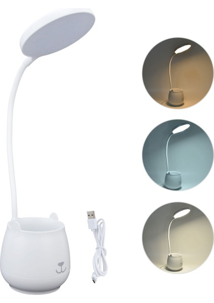LED Masa Lambası Plastik Esnek Masa LED Işığı Kalem Tutucu ile Masa Aydınlatması Için 5V (Yurt Dışından)