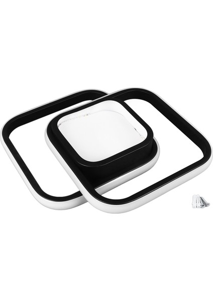 24W Modern LED Tavan Aydınlatma Armatürü Alüminyum LED Tavan Lambası 3 Renk Sıcaklığı Oturma Odası Yatak Odası Koridorları Için 85‑265V Siyah (Yurt Dışından)