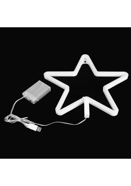 Yıldız Şekilli LED Neon Işık USB Gece Lambası Ev Partisi Oturma Odası Duvar Dekoru Için (Yurt Dışından)