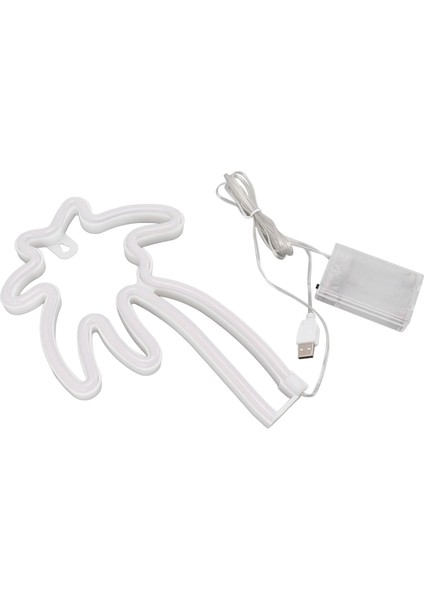 LED Neon Lamba Hindistan Cevizi Ağacı Duvar Dekoratif Lambası USB ile Çalışan Gece Lambası Yatak Odası Için Geçiş Anahtarı (Yurt Dışından)