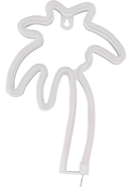 LED Neon Lamba Hindistan Cevizi Ağacı Duvar Dekoratif Lambası USB ile Çalışan Gece Lambası Yatak Odası Için Geçiş Anahtarı (Yurt Dışından)