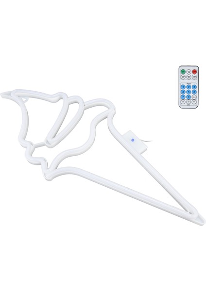 Dondurma Şeklinde Neon Işık LED Tabela Işığı Uzaktan Kumandalı Parti Dekoru Için USB Veya Pil ile Çalışırsıcak Beyaz Işık (Yurt Dışından)