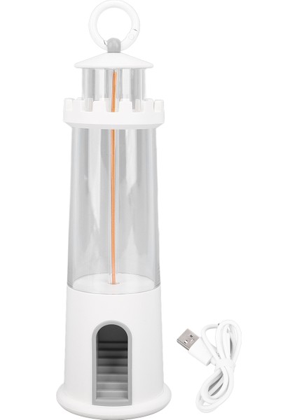 Fener Işığı 2200K Yumuşak Sıcak Aydınlatma USB Şarjlı Taşınabilir Kamp Feneri Manyetik Tabanlı Beyaz (Yurt Dışından)