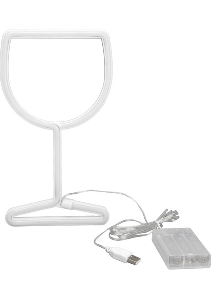 Neon Işıklar Çift Güç Kaynağı LED Işık Kaynağı Enerji Tasarrufu Askı Tasarımı Neon Tabela Mavi (Yurt Dışından)