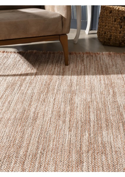 Azura Iskandinav Salon Halısı Mutfak Halısı Yolluk Bukle Dokuma Halı Tozumaz Vizon Kiremit Halı Azr-01