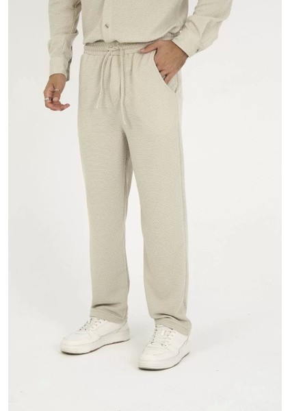 Jakar Kutu Desenli Baggy Eşofman Pantolon - Gri modelleri