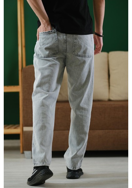 Reax Camilla Beli Lastikli Ipli Düz Paça Rahat Kesim Erkek Jean Pantolon indirimleri