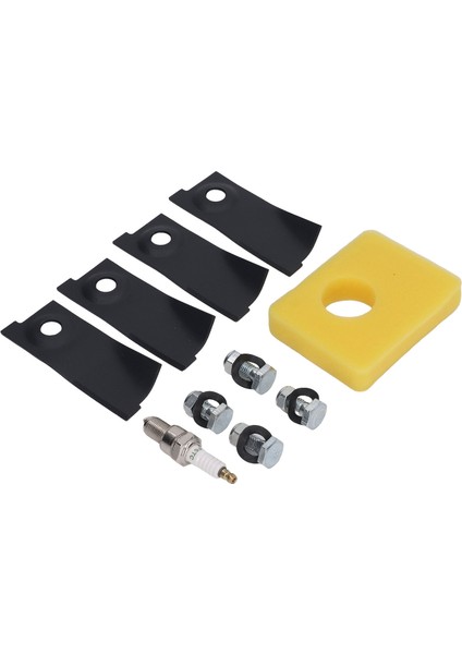 18 Inç Çim Biçme Makinesi Bıçakları Bujiler Hava Filtresi Değiştirme Kiti 450E 500E 550E 550EX Motor Için (Yurt Dışından) fırsatları