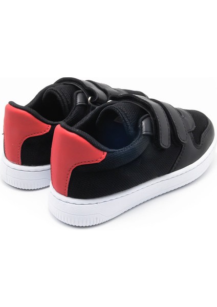 Burber Mesh Çocuk Sneaker - Siyah - 6001