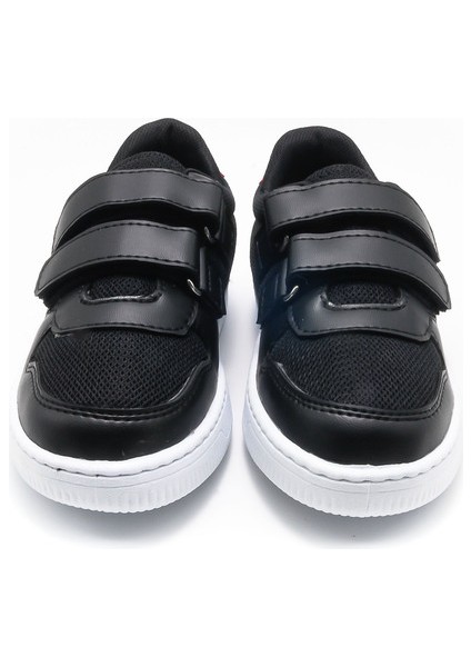 Burber Mesh Çocuk Sneaker - Siyah - 6001