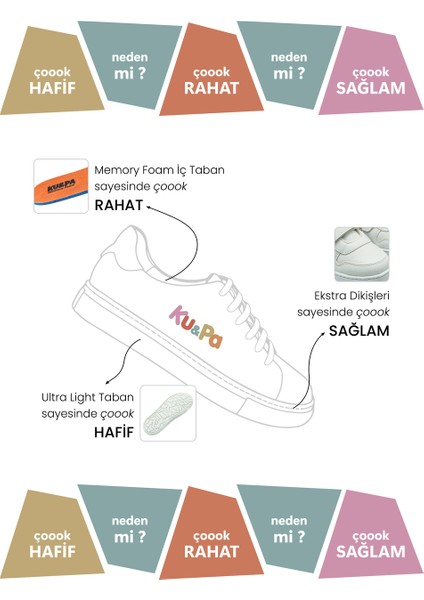 Burber Mesh Çocuk Sneaker - Siyah - 6001