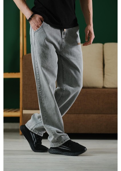 Reax Rayn Beli Lastikli Ipli Düz Paça Rahat Kesim Erkek Jean Pantolon fiyatları