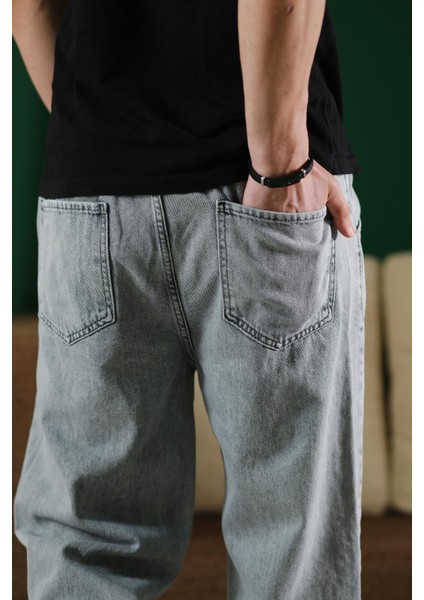 Reax Rayn Beli Lastikli Ipli Düz Paça Rahat Kesim Erkek Jean Pantolon fırsatları