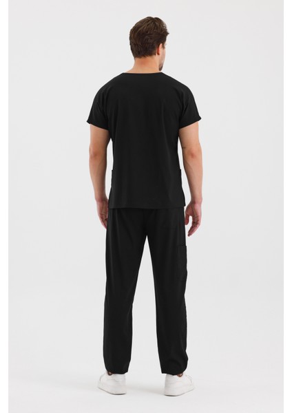 Coreflex Likralı Siyah Doktor Hemşire Takım Üniforma modelleri