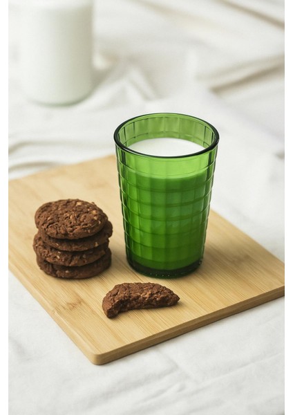 Allegra Koyu Yeşil Akrilik Bardak 6'lı Set | 400 ml | Su, Meşrubat, Sunum ve Kahve Yanı Için | Cam Değildir | Kırılmaya Dayanıklı