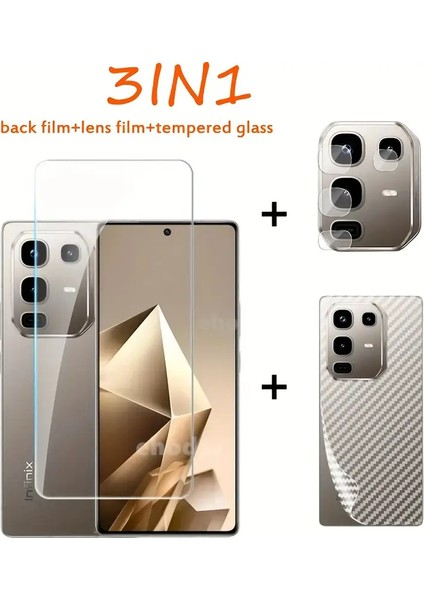 Infinix Note 50/50 Pro Uyumlu Tam Kasa ve Ekran Koruyucu 3in1 Ekran+Kapak+Kamera