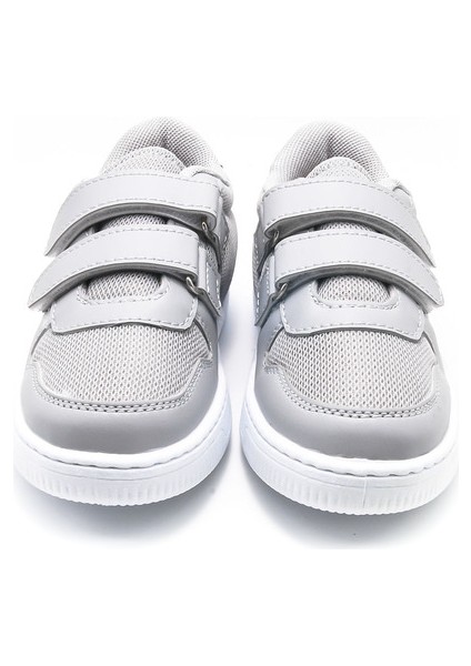Burber Mesh Çocuk Sneaker - Gri - 6002