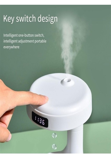 Dijital Ekranlı Humidifier – Anti Yer Çekimi Çeşmesi, Aroma Terapi Difüzörü, Sessiz Çalışma