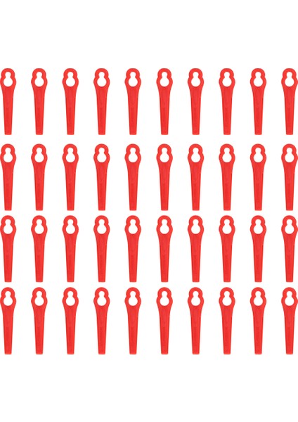 40 Adet Plastik Bıçak Seti Akülü Çim Biçme Makinesi Için Yedek Bıçak (Yurt Dışından)