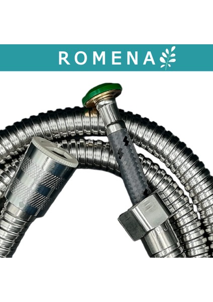 Krom, Çift Katmanlı, Kaliteli Segment Duş Hortumu | R5152-K