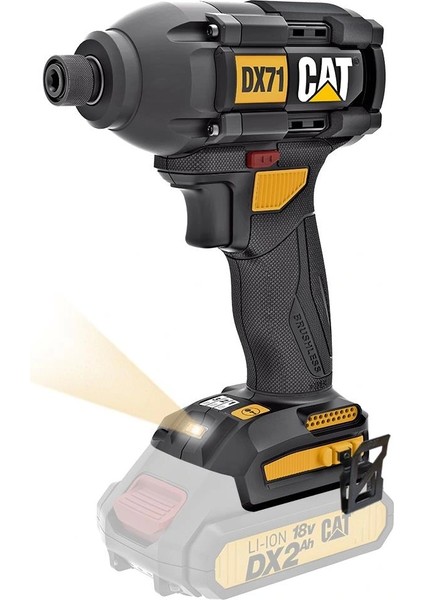 Cat DX71B 18VOLT 215NM Kömürsüz Profesyonel Şarjlı Darbeli Tornavida (Akü Dahil Değildir)