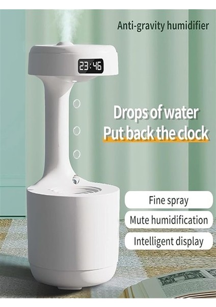 Dijital Ekranlı Humidifier – Anti Yer Çekimi Çeşmesi, Aroma Terapi Difüzörü, Sessiz Çalışma