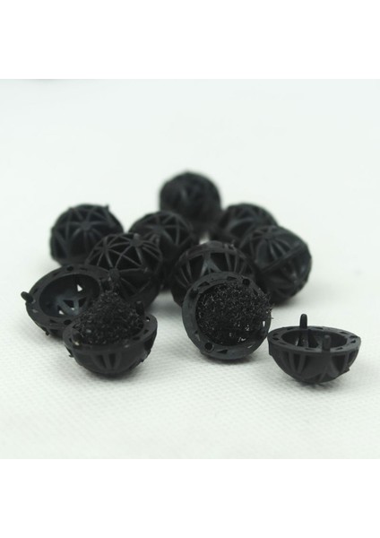 100 Adet 18MM Biyolojik Biyo Topları Akvaryum Balık Nano Tankı Islak / Kuru Teneke Kutu Filtre Ortamı Siyah (Yurt Dışından) modelleri