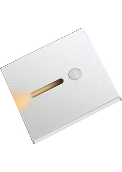 LED Hareket Sensörlü Gece Lambası Abs Küçük LED Indüksiyon Lambası Yatak Başı Koridor Koridor Beyaz (Yurt Dışından)