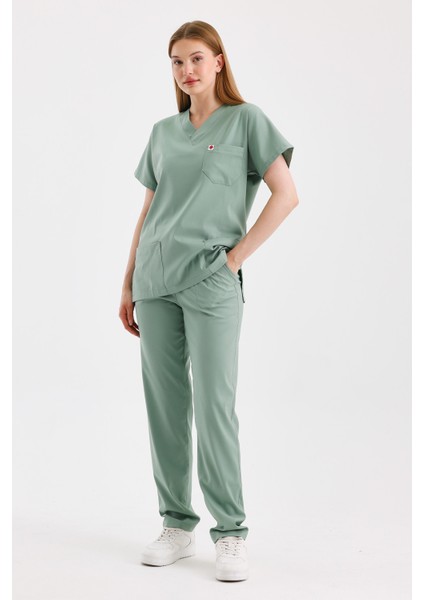 Coreflex Likralı Çağla Yeşili Doktor Hemşire Takım Üniforma fiyatları