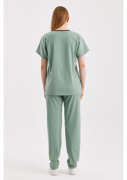 Coreflex Likralı Çağla Yeşili Doktor Hemşire Takım Üniforma modelleri