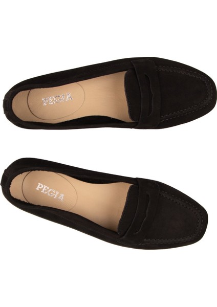 Hakiki Nubuk Kadın Loafer DG6044 modelleri