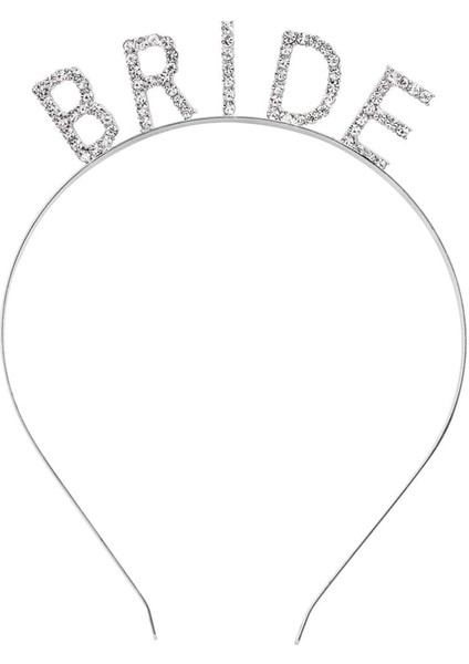 Gümüş Renk Bekarlığa Veda Kristal Taş Bride Tacı 16 x 10 cm fiyatları