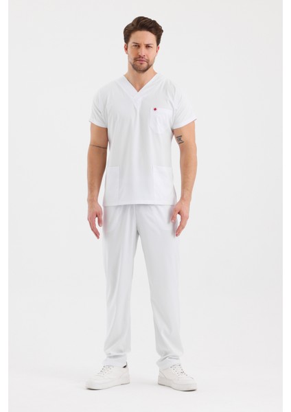 Coreflex Likralı Beyaz Doktor Hemşire Takım Üniforma fiyatları