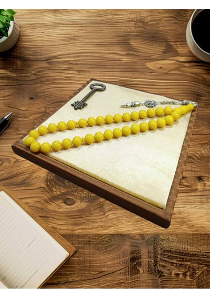 Sıkma Kehribar Tesbih Küre Kesim Sarı Renk Babalar Günü Hediye T-838 fiyatları