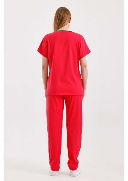 Coreflex Likralı Pembe Doktor Hemşire Takım Üniforma modelleri