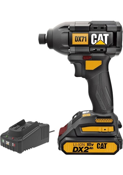 Cat DX71BC 18VOLT 2.0AH Li-Ion Tek Akülü 215NM Kömürsüz Profesyonel Şarjlı Darbeli Tornavida fiyatları