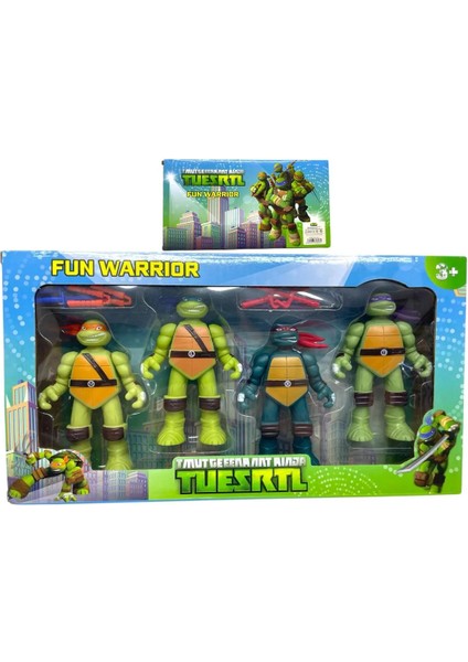 Ninja Kaplumbağ 4 Lü Figür Set